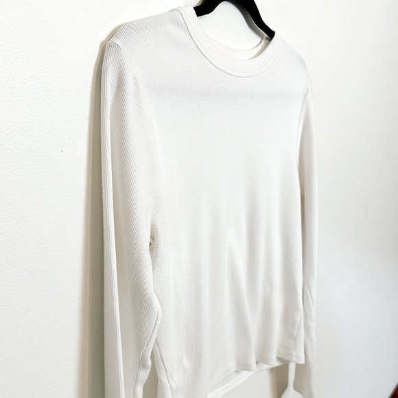Abercrombie & Fitch Tops - Abercrombie Essential ribbed white long-sleeve tee, XL